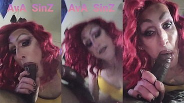 AvA SinZ deepthroating giant 12 inch black Thug