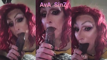 AvA SinZ deepthroating giant 12 inch black Thug