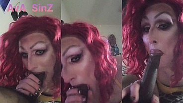 AvA SinZ deepthroating giant 12 inch black Thug