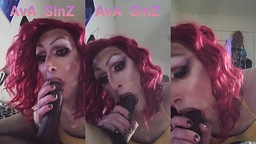 AvA SinZ deepthroating giant 12 inch black Thug