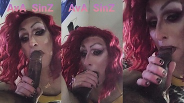 AvA SinZ deepthroating giant 12 inch black Thug