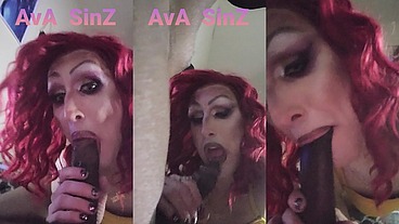 AvA SinZ deepthroating giant 12 inch black Thug