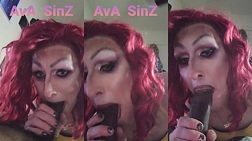 AvA SinZ deepthroating giant 12 inch black Thug