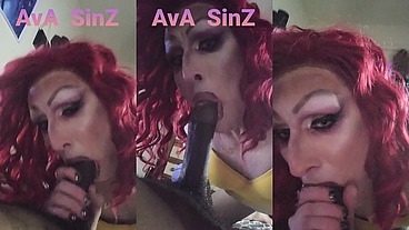 AvA SinZ deepthroating giant 12 inch black Thug