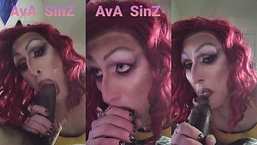 AvA SinZ deepthroating giant 12 inch black Thug