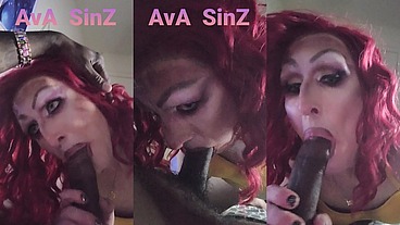 AvA SinZ deepthroating giant 12 inch black Thug