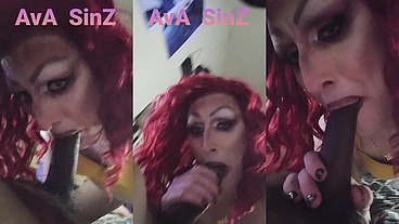 AvA SinZ deepthroating giant 12 inch black Thug