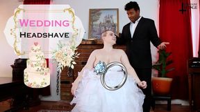 Wedding Headshave - featuring Jane Judge and RickyxxxRails in this romantic haircut before marriage, getting hair all over the wedding dress as he shaves Jane bald and fucks her face