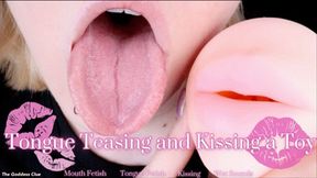 Tongue Teasing and Kissing a Toy - HD - The Goddess Clue, Mouth Fetish, Tongue Fetish, Natural Pink Lips, Kiss Fetish, Mouth Sounds, Wet and Messy, Making Out Practice