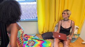 Black lesbian dominated the hot blonde
