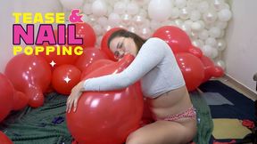 Red Heat â€“ Melissa Teasing Nail Pop Session