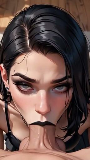 Anime Ai Tattooed Girl Gives Her Friend a Blowjob He'll Never Forget