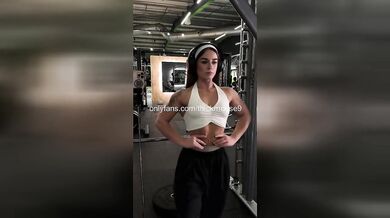 Sophie Rain 18yo gloryhole slut gorges random dicks live gym fuck session