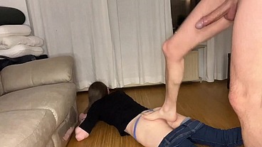 Stupid TS maso cunt destroyed like good whore