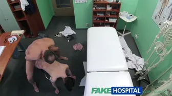 Russian brunette gets wild with doctor in hospital fantasy