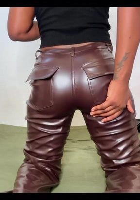 Custom Fart Video in Expensive Leather Pants