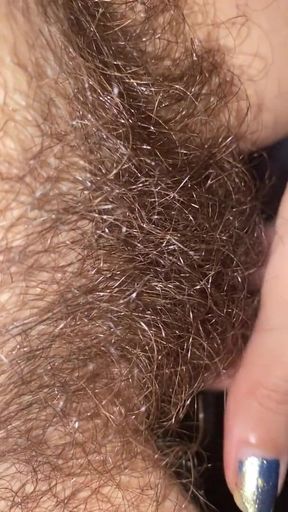 Hairy pussy closeup