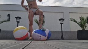BEACH BALL POPPING RAMPAGE – HARD FOOT STOMPS & INFLATABLE DESTRUCTION