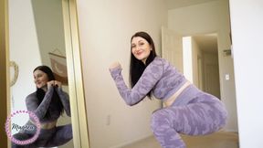 Trying on gym clothes for my boyfriend