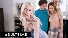 ADULT TIME - Roommates Paige and Kay Play Strip Pool With Stud And Use Him As SEX TOY