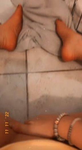 Hiding in the bathroom and making myself squirt before I go back to class