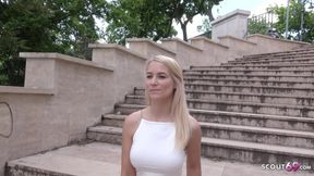 German Scout - Sexy PAWG girl Sharon pickup and rough eye rolling orgasm casting fuck
