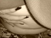 Nipple Massage With Painted Nails, Trans Man Pre Op, Erect