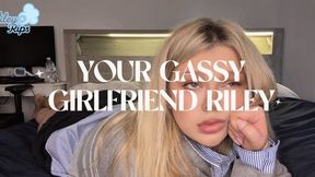 Your gassy girlfriend spoils you by gassing out your bedroom