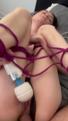 He tied me up and fucked my ass while I used my vibrator