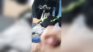 Fapping my stiffy and spunking