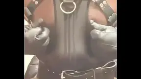 BBC Latex Tight Tit Exposing Singlet Nipple Play Edging Cum