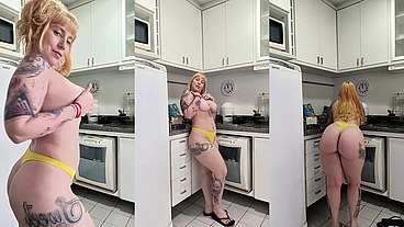 Sou uma ótima vizinha, faço café da manhã pelada