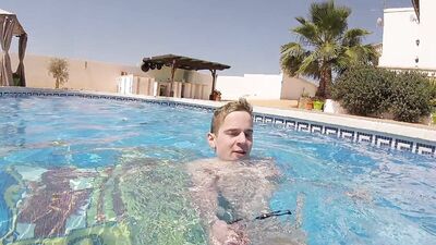 Hot Taylor Blaze Films Himself Jacking Off By The Pool