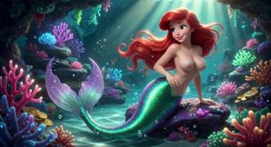 Sensual Mature Ariel Explores Her Magical Underwater Grotto With Long Human Legs And Graceful Poses In Fantasy