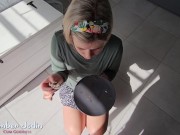 Amber Eats A Big Juicy Load Off A Creamy Doughnut