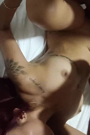 POV Amateur Threesome with Two Latin Cocks Loaded with a Lot of Milk