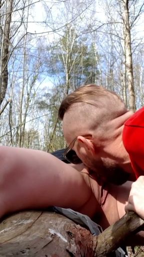 Risky Licked pussy in the park   Clip 1