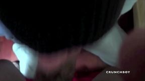 Slut hidden face fucked by ARAB with sneaker domination