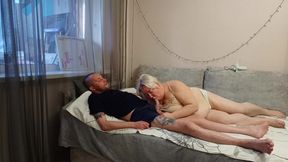 Insatiable Stepmom Gives Blowjob and Swallows Cum