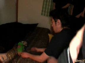Asian Babe Moe Nishimurа Drenched in Hot Bukkake Fun