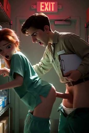 The Blowjob-giving Nurse, Famous Among Doctors and Nurses, Relieves Them During Their Shifts (ai-generated)
