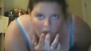 BBW Fucks Herself with a Sex Toy on Webcam