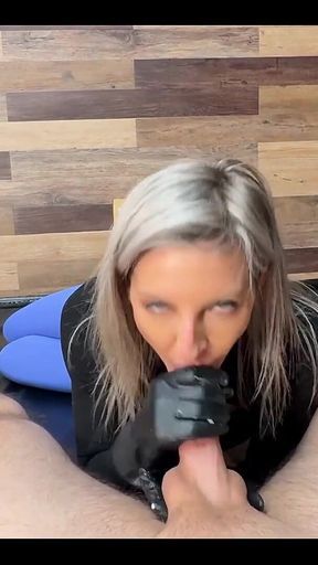 Leather Glove Handjob