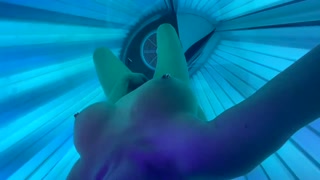 Masturbate and Nipples play in Sunbathing area Studio