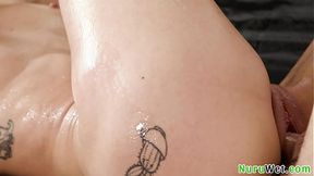 Charles Dera &mdash;  Kelsey Kane - Sexy big tit blondie teen get pussy banged during slippery massage