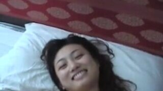 Handsome Chinese Woman screwing a puny cock!