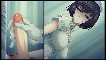 Nope Nope Nurses [ FEMDOM HENTAI game ] Ep.3 special treatment to make him cum !