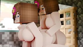 Lesbian lust fest, Jenny gets down and dirty on Minecraft