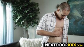 Odin the jock strokes his thick cock for the camera