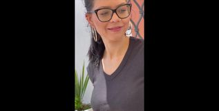 In restaurant smoking a cigarette